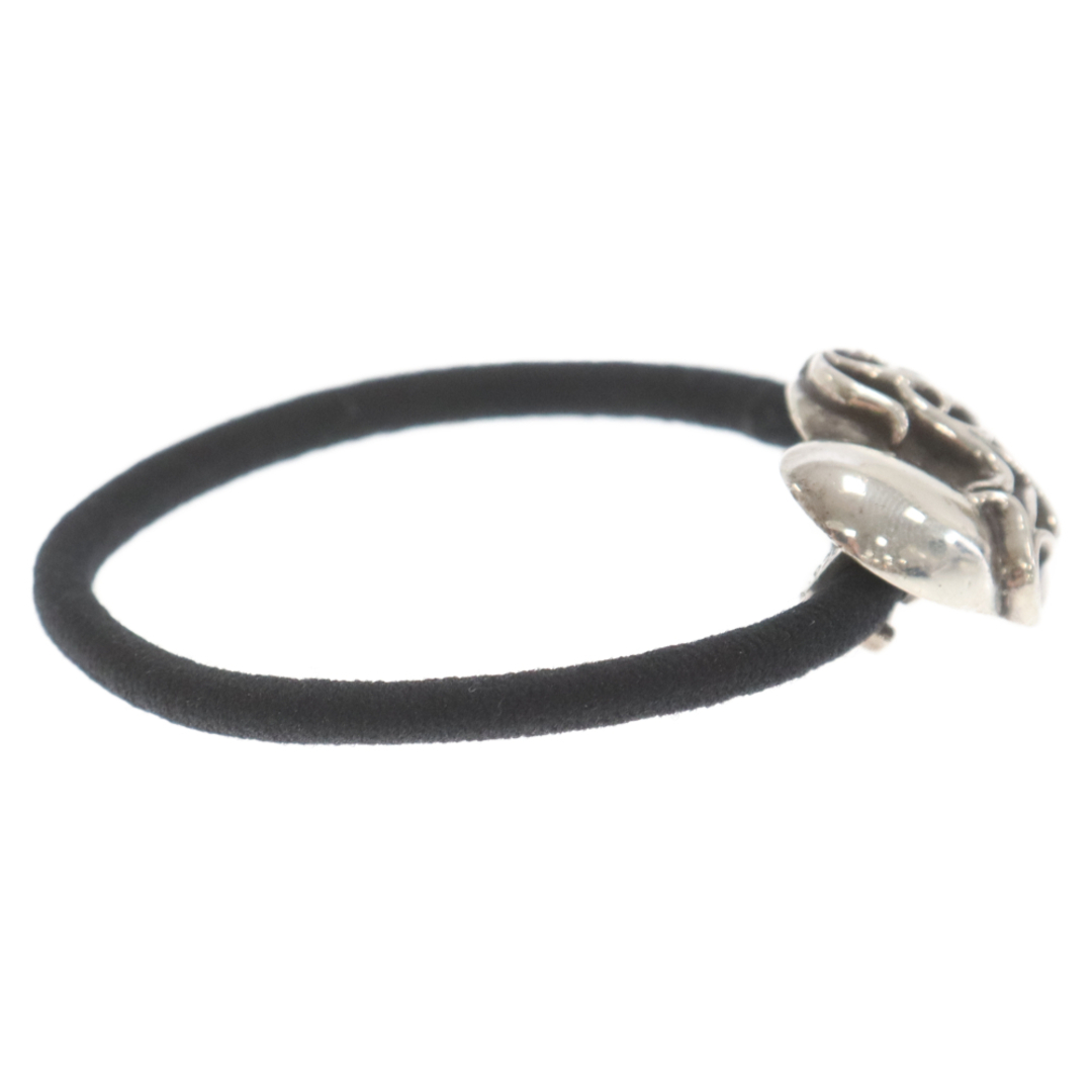 Chrome Hearts(クロムハーツ)のCHROME HEARTS クロムハーツ HAIRBAND ハートボタンヘアゴム シルバーコンチョ メンズのアクセサリー(その他)の商品写真