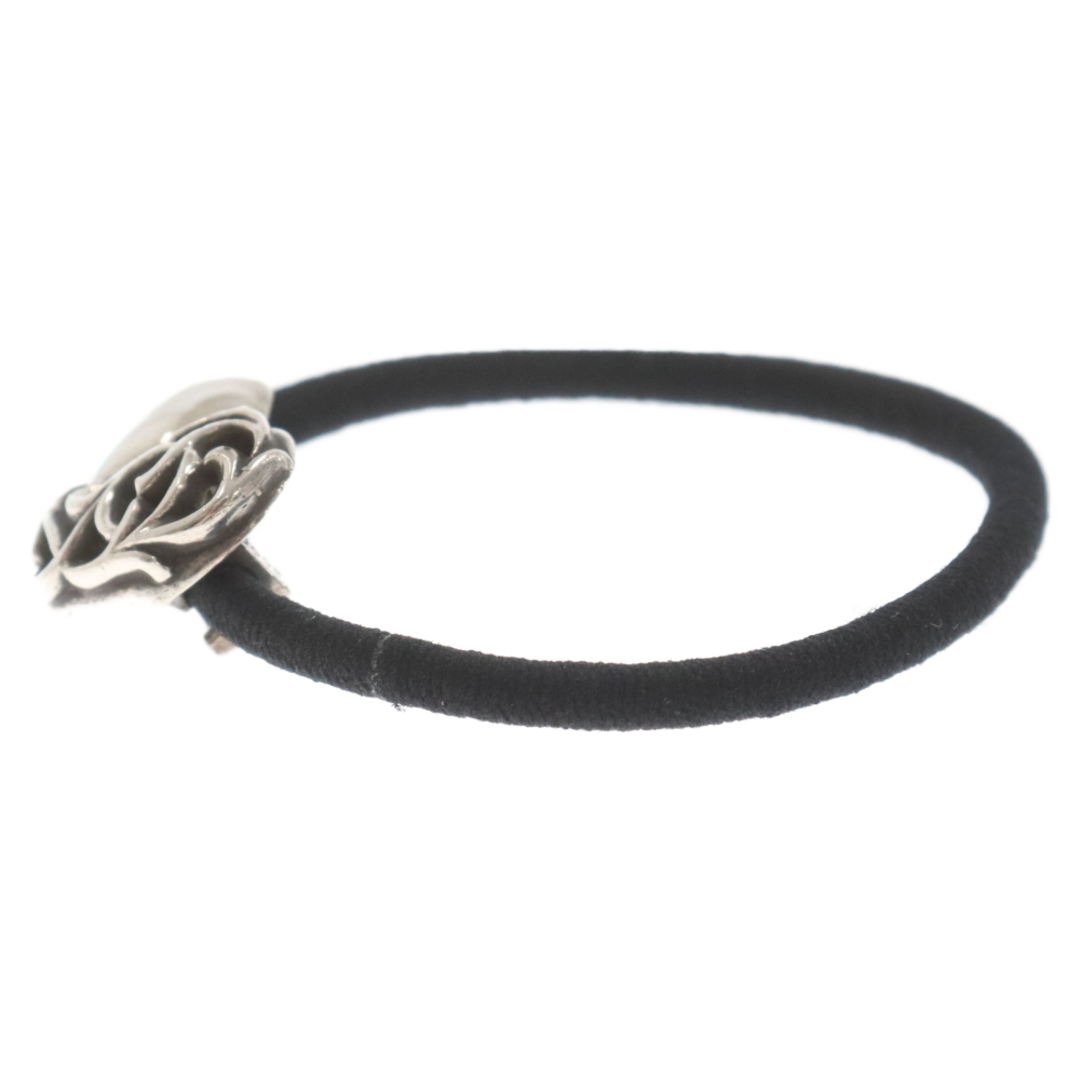 Chrome Hearts(クロムハーツ)のCHROME HEARTS クロムハーツ HAIRBAND ハートボタンヘアゴム シルバーコンチョ メンズのアクセサリー(その他)の商品写真