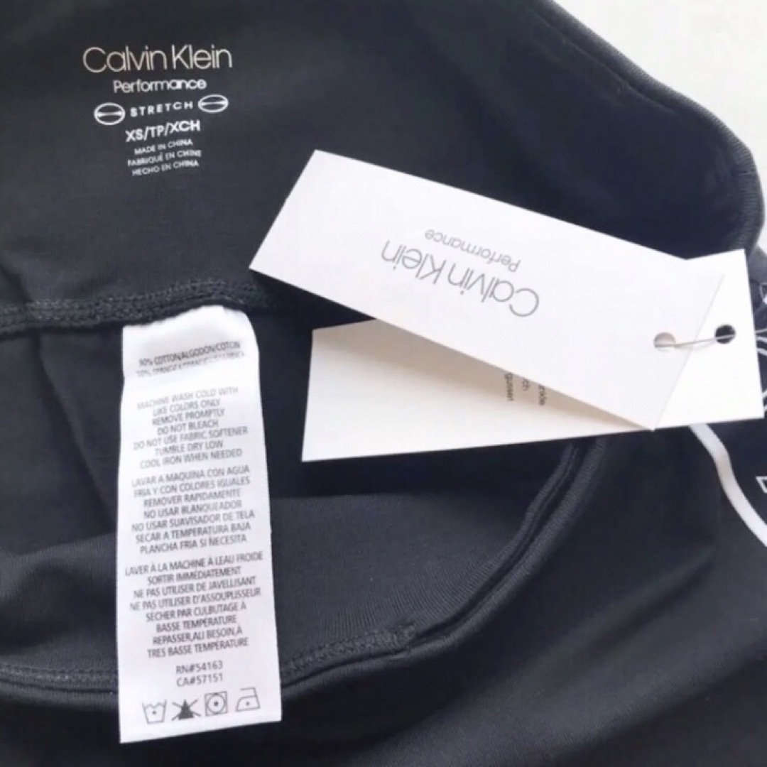 Calvin Klein(カルバンクライン)のレア 新品 カルバンクライン USA 黒 ハイウエストレギンス XS 下着 ヨガ レディースのレッグウェア(レギンス/スパッツ)の商品写真