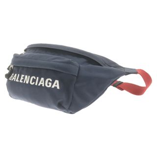 バレンシアガ(Balenciaga)のBALENCIAGA バレンシアガ WHEEL BELT PACK フロントロゴプリント ショルダーバッグ 533009 ネイビー(ショルダーバッグ)