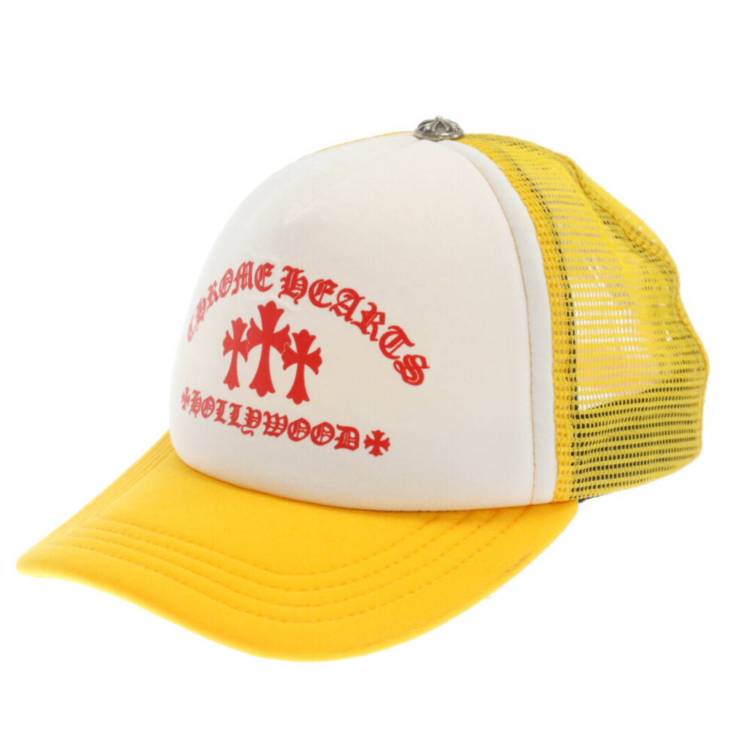 Chrome Hearts(クロムハーツ)のCHROME HEARTS クロムハーツ King Taco Trucker Cap キングタコ セメタリークロスプリント トラッカーメッシュキャップ 帽子 イエロー 304196451/264 メンズの帽子(キャップ)の商品写真
