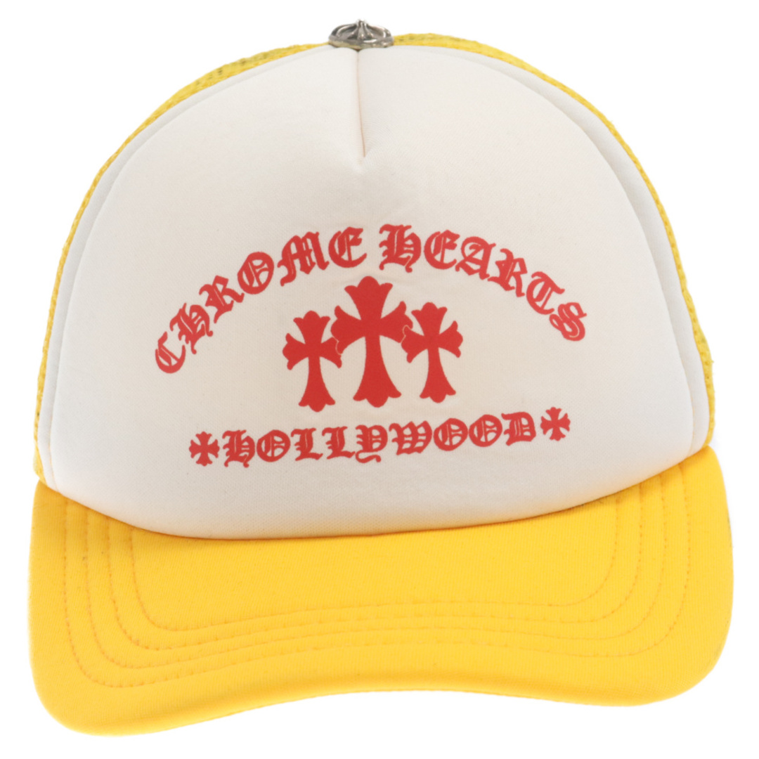 Chrome Hearts(クロムハーツ)のCHROME HEARTS クロムハーツ King Taco Trucker Cap キングタコ セメタリークロスプリント トラッカーメッシュキャップ 帽子 イエロー 304196451/264 メンズの帽子(キャップ)の商品写真