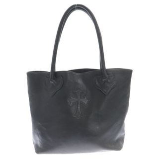 Chrome Hearts - CHROME HEARTS クロムハーツ FS TOTE FSトート クロスパッチ付きレザートートバッグ ブラック