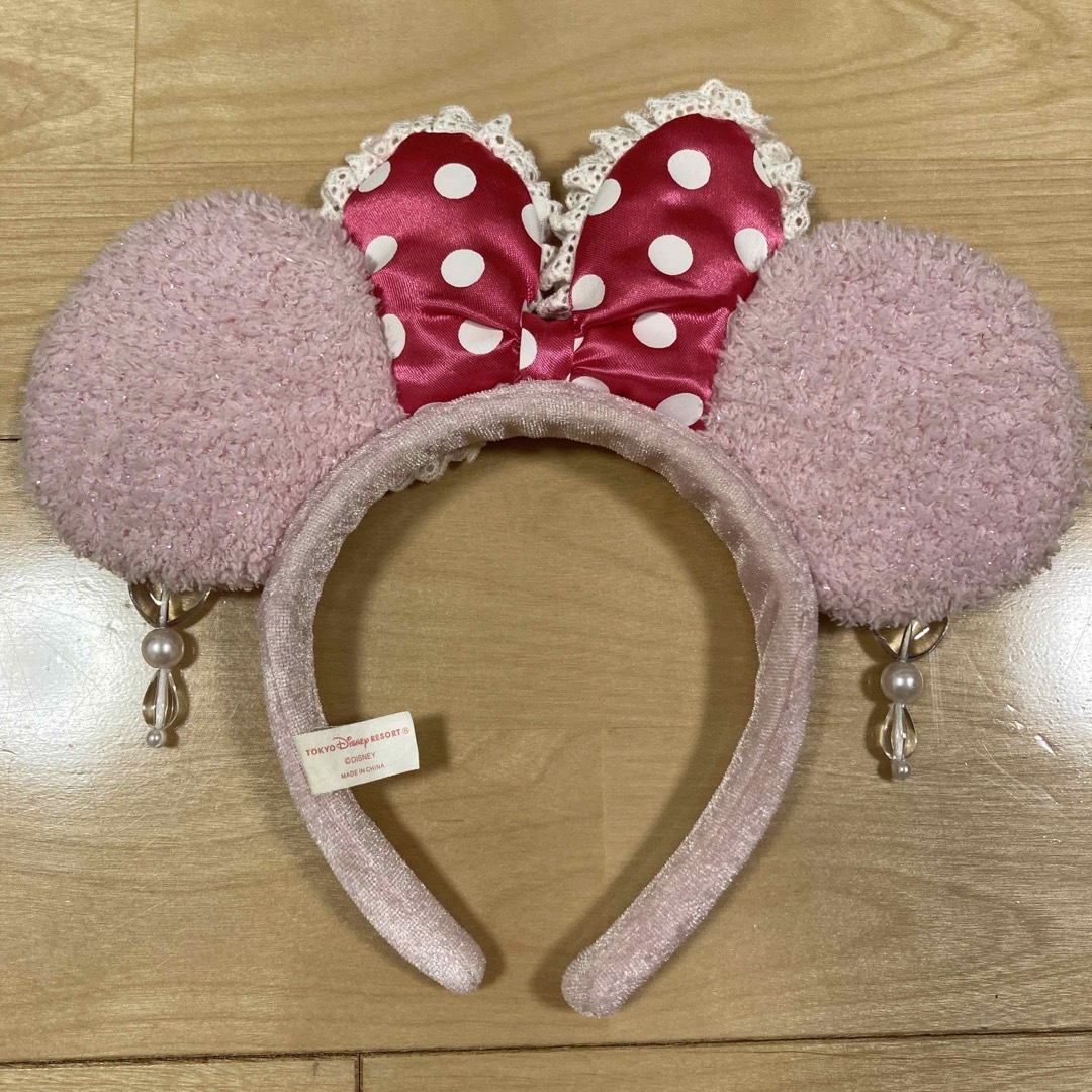 Disney(ディズニー)のディズニー　ミニーマウス　カチューシャ　イヤリング　ピンク　パルパルーザ レディースのヘアアクセサリー(カチューシャ)の商品写真