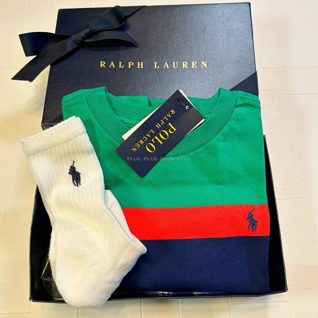 Ralph Lauren(ラルフローレン)の6t120cm 半袖　ボーダー　ワンポイントポニー　ラルフローレン キッズ/ベビー/マタニティのキッズ服男の子用(90cm~)(Tシャツ/カットソー)の商品写真