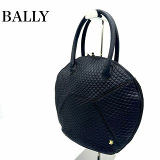 Bally - BALLY バリー ハンドバッグ ネイビー キルティング Bロゴ