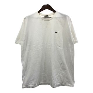 ナイキ(NIKE)の00年代 NIKE ナイキ ワンポイントロゴ 半袖Ｔシャツ スポーツ ホワイト (メンズ XL) 中古 古着 Q6416(Tシャツ/カットソー(半袖/袖なし))