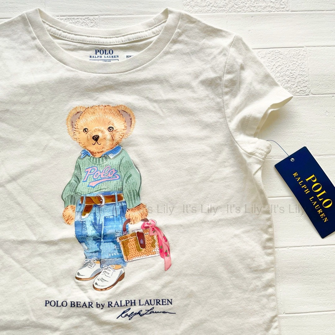 Ralph Lauren(ラルフローレン)の5t115cm  半袖　ベア　白　女の子　ラルフローレン キッズ/ベビー/マタニティのキッズ服女の子用(90cm~)(Tシャツ/カットソー)の商品写真