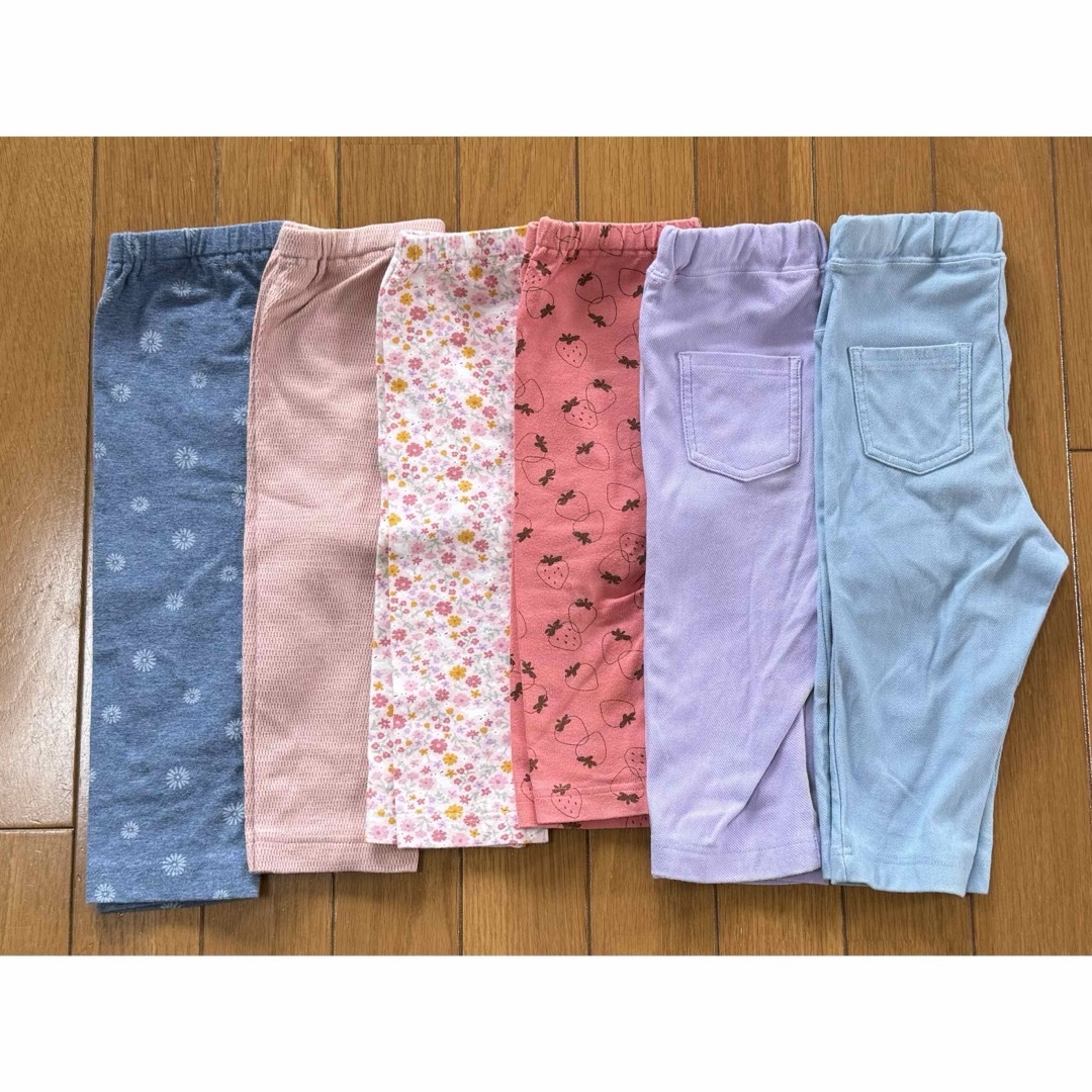 UNIQLO(ユニクロ)のユニクロ レギンス100 7分丈x6本 キッズ/ベビー/マタニティのキッズ/ベビー/マタニティ その他(その他)の商品写真