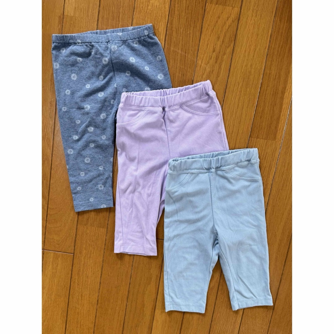 UNIQLO(ユニクロ)のユニクロ レギンス100 7分丈x6本 キッズ/ベビー/マタニティのキッズ/ベビー/マタニティ その他(その他)の商品写真