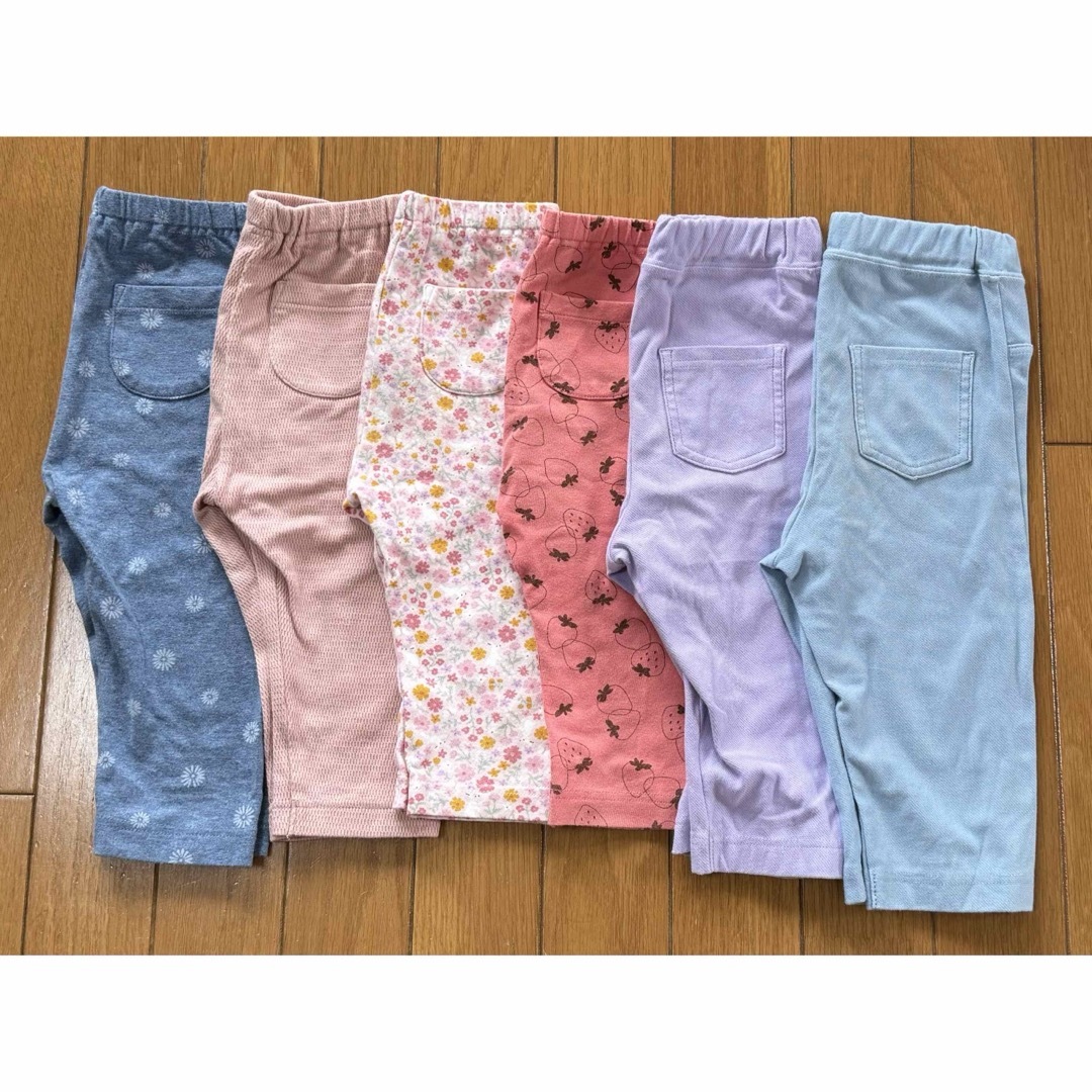 UNIQLO(ユニクロ)のユニクロ レギンス100 7分丈x6本 キッズ/ベビー/マタニティのキッズ/ベビー/マタニティ その他(その他)の商品写真