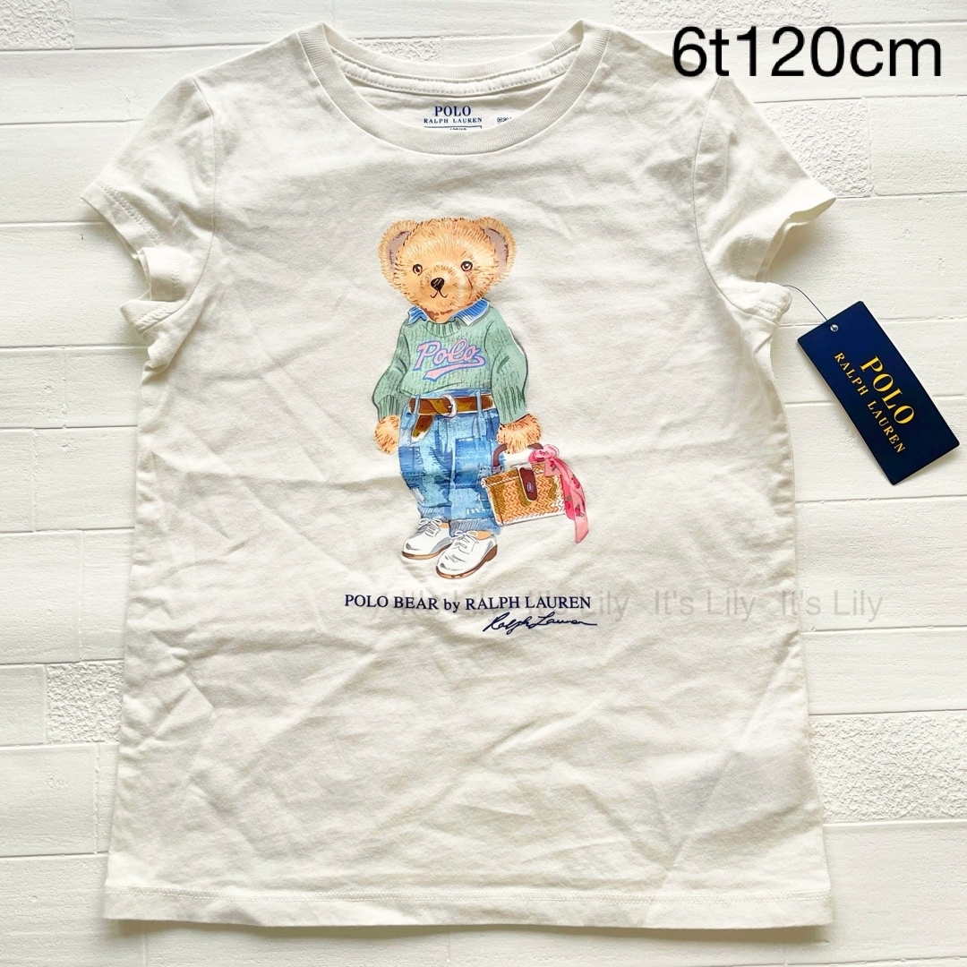 Ralph Lauren(ラルフローレン)の6t120cm  半袖　ベア　白　女の子　ラルフローレン キッズ/ベビー/マタニティのキッズ服女の子用(90cm~)(Tシャツ/カットソー)の商品写真