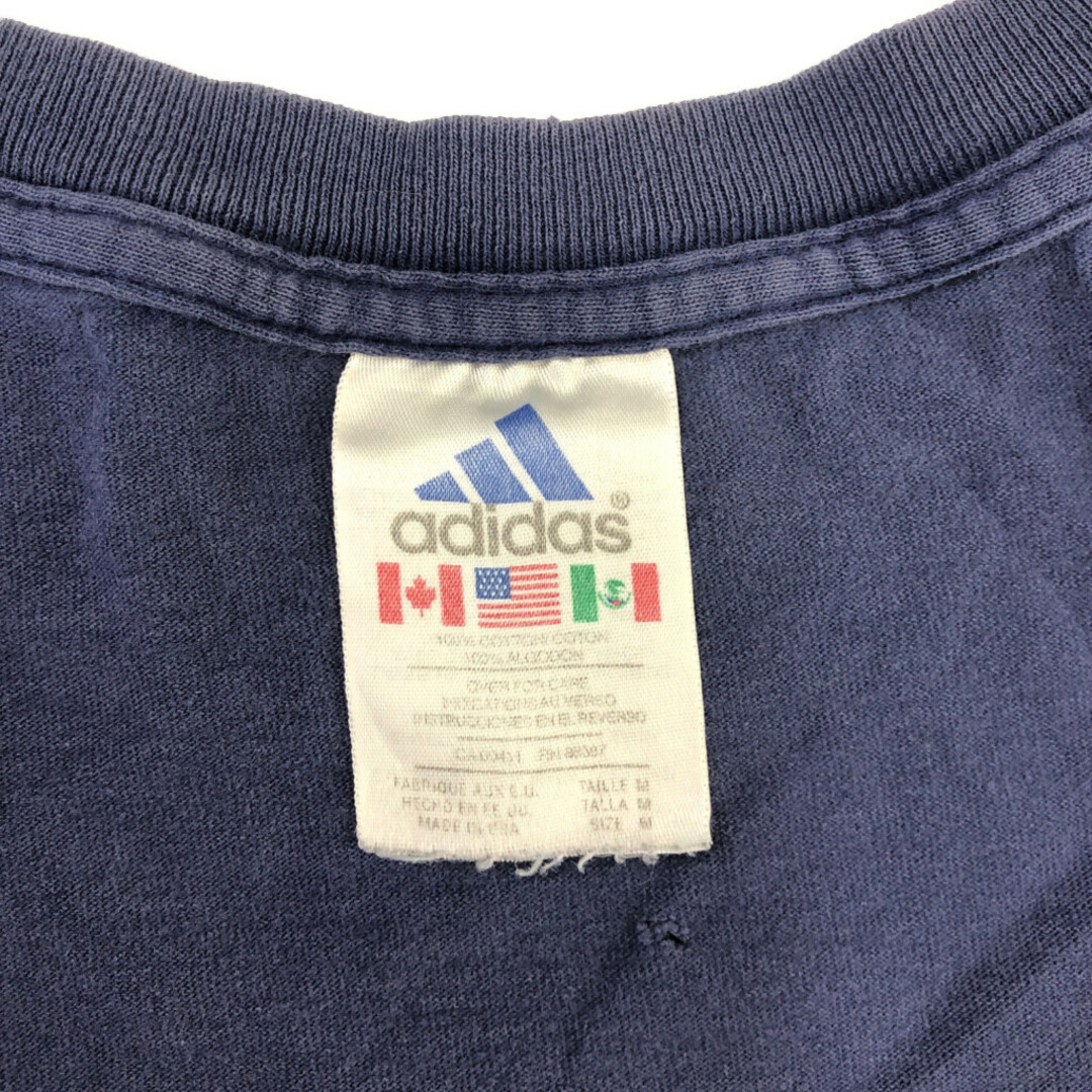 adidas(アディダス)の90年代 USA製 adidas アディダス 半袖Ｔシャツ スポーツ ロゴ パープル (メンズ M) 中古 古着 Q6418 メンズのトップス(Tシャツ/カットソー(半袖/袖なし))の商品写真