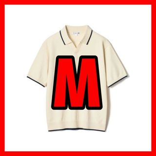 ユニクロ(UNIQLO)のM【新品】ユニクロ JWアンダーソン ニットポロシャツ ナチュラル(ポロシャツ)