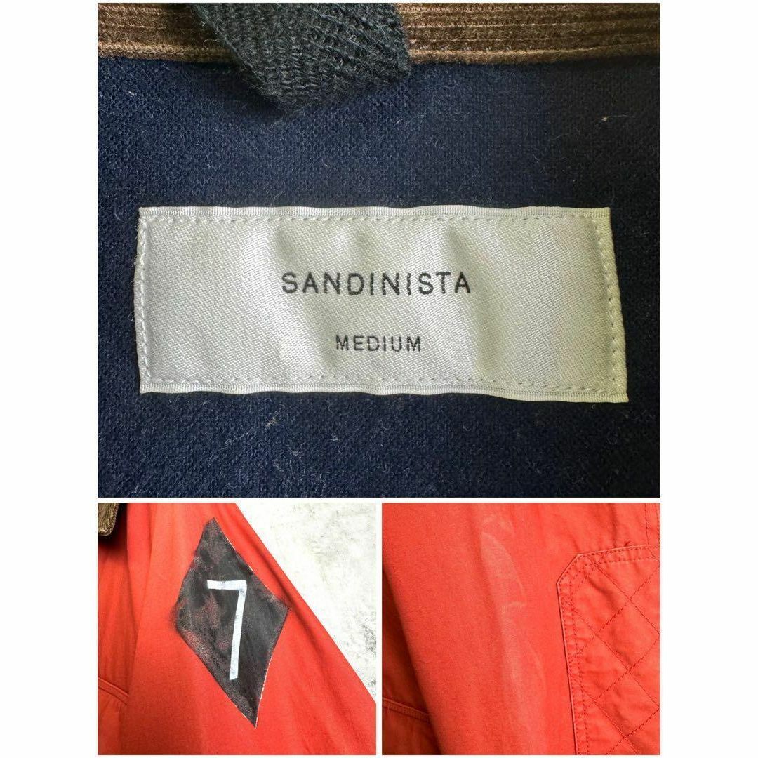 Sandinista(サンディニスタ)のサンディニスタ ハンティングジャケット コーデュロイ襟 バックロゴ レッド M メンズのジャケット/アウター(カバーオール)の商品写真