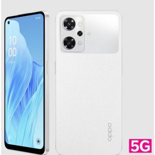 OPPO Reno9A ホワイト　SIMフリー スマートフォン S6(携帯電話本体)