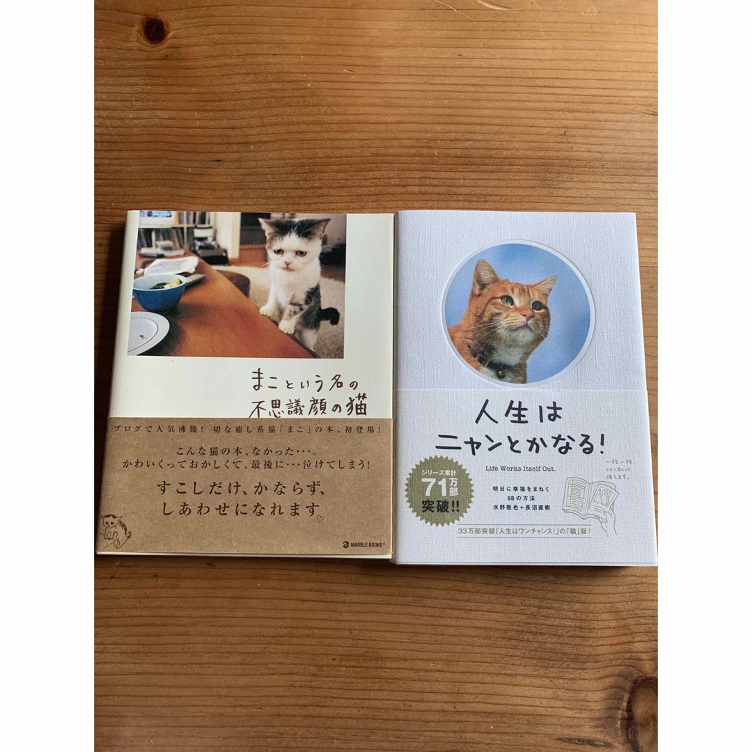 2冊セット　人生はニャンとかなる！まこという名の不思議顔の猫 エンタメ/ホビーの本(その他)の商品写真