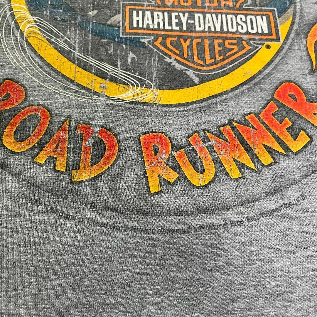 Harley Davidson(ハーレーダビッドソン)のハーレーダビッドソン　ロードランナー　Tシャツ ルーニーテューンズ　古着　グレー メンズのトップス(Tシャツ/カットソー(半袖/袖なし))の商品写真
