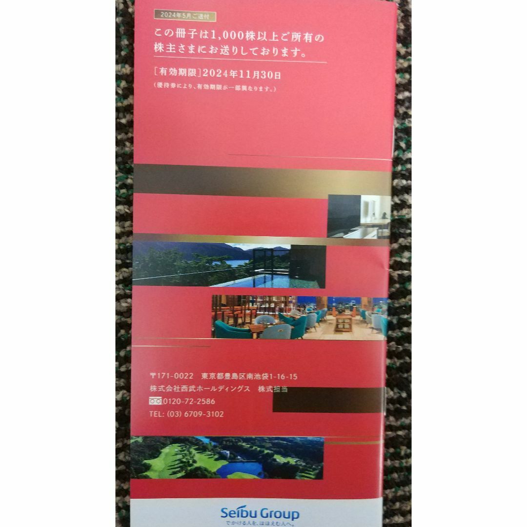 西武ホールディングス 株主さまご優待 1冊（ 有効期限：2024年11月30） チケットのチケット その他(その他)の商品写真