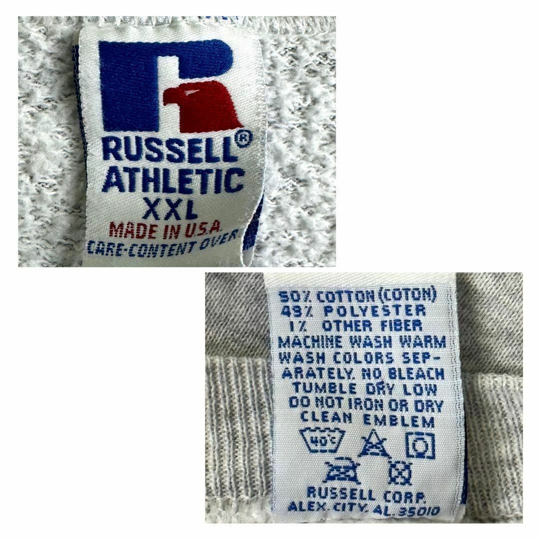 Russell Athletic(ラッセルアスレティック)の90s USA製 ラッセルアスレチック スウェット カレッジロゴ グレー2XL メンズのトップス(スウェット)の商品写真