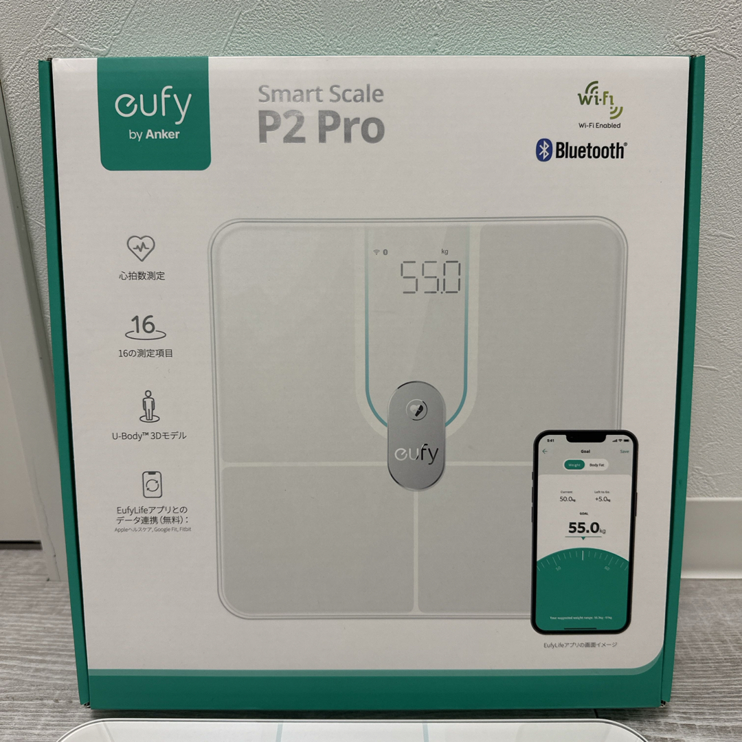 Anker(アンカー)のAnker Eufy Smart Scale P2 Pro 体重計・体組成計 スマホ/家電/カメラの美容/健康(体重計/体脂肪計)の商品写真