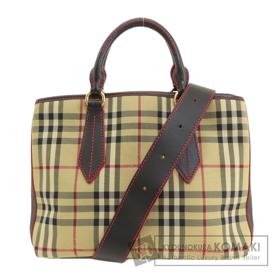 BURBERRY(バーバリー)のBURBERRY ノバチェック 2WAY ハンドバッグ キャンバス レディース レディースのバッグ(ハンドバッグ)の商品写真