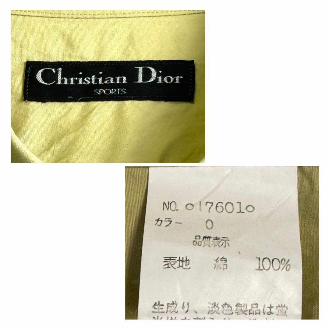 Christian Dior(クリスチャンディオール)の美品 クリスチャンディオール BDシャツ ワンポイント刺繍ロゴ イエロー XL メンズのトップス(シャツ)の商品写真