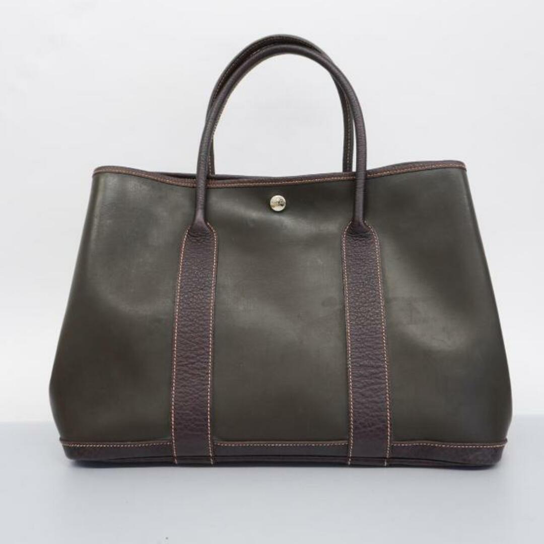 Hermes(エルメス)の★SALE 【4ib2052】エルメス トートバッグ/ガーデンパーティPM/T刻印/アマゾニア/ブラウン/シルバー金具 【中古】 レディース レディースのバッグ(トートバッグ)の商品写真