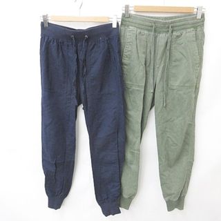 ギャップ(GAP)のGAP パンツ 2枚セットジョガーパンツ ロング ドロストリング 紺 緑 XXS(その他)