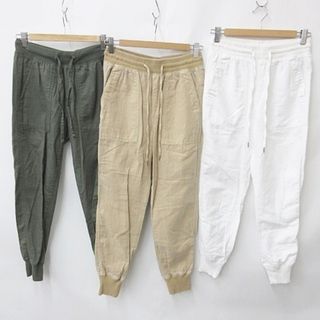 ギャップ(GAP)のGAP パンツ 3枚セットジョガーパンツ ロング リブ ベージュ 白 緑 XXS(その他)