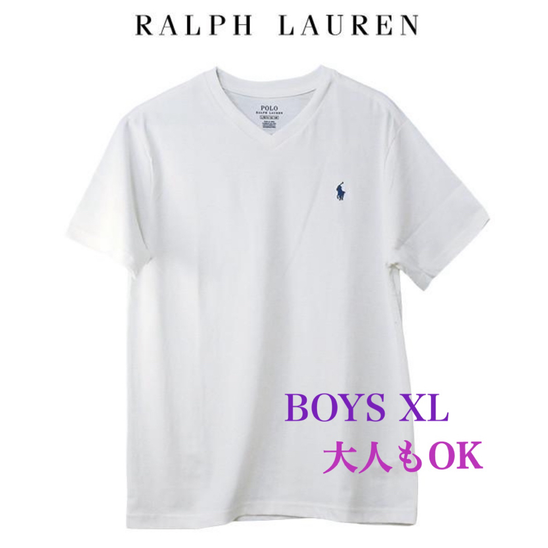 POLO RALPH LAUREN(ポロラルフローレン)の【新品】POLO Ralph Lauren  ボーイズ　XL（170）ホワイト レディースのトップス(Tシャツ(半袖/袖なし))の商品写真
