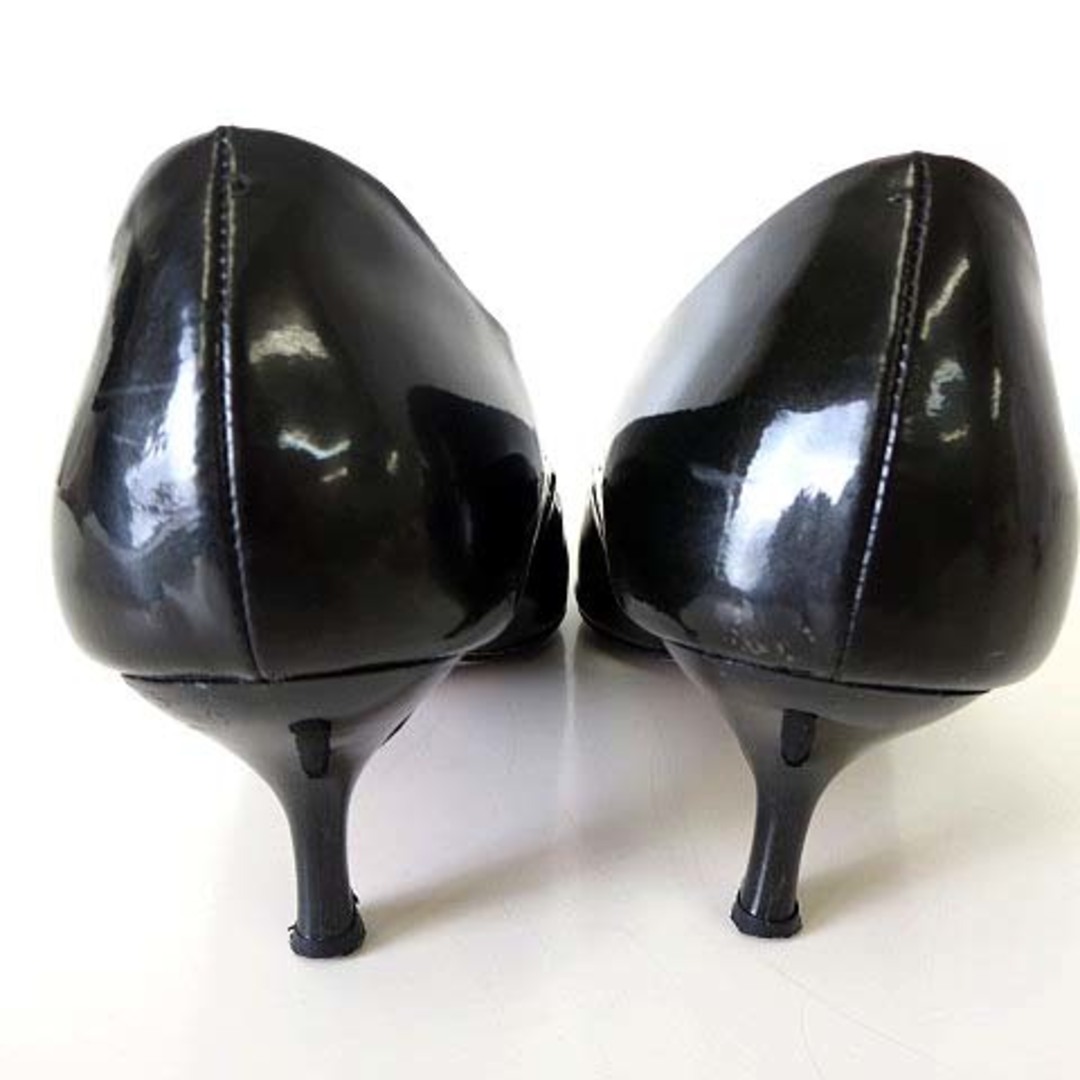 エヴー ET VOUS パンプス エナメル 36.5 黒 23.5cm レディースの靴/シューズ(ハイヒール/パンプス)の商品写真