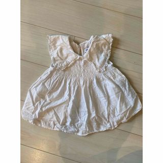 ザラ(ZARA)のZARA ドットフリル襟ブラウス(シャツ/ブラウス(半袖/袖なし))