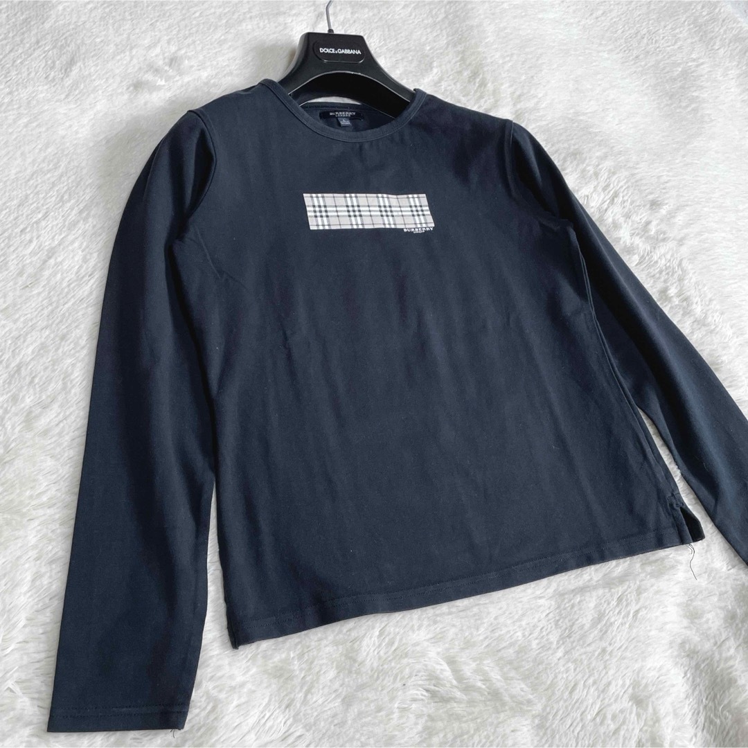 BURBERRY(バーバリー)の美品 希少 大きめ BURBERRY ノバチェック ボックスロゴ 半袖 Tシャツ レディースのトップス(Tシャツ(半袖/袖なし))の商品写真