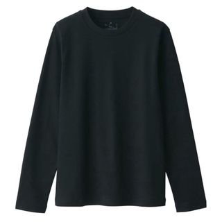 新品　無印良品   Tシャツスムース編みクルーネック長袖Tシャツ　M