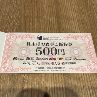 630物語コーポレーション　株主優待券(レストラン/食事券)