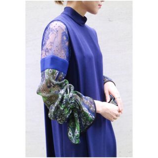 mame - 美品 mame kurogouchi ワンピース ドレス NAVY