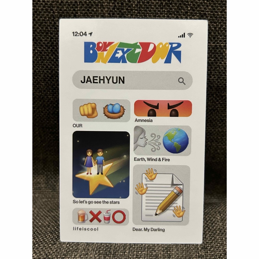 BOYNEXTDOOR(ボーイネクストドア)のBOYNEXTDOOR HOW MEME CARD ミームカード ジェヒョン エンタメ/ホビーのCD(K-POP/アジア)の商品写真