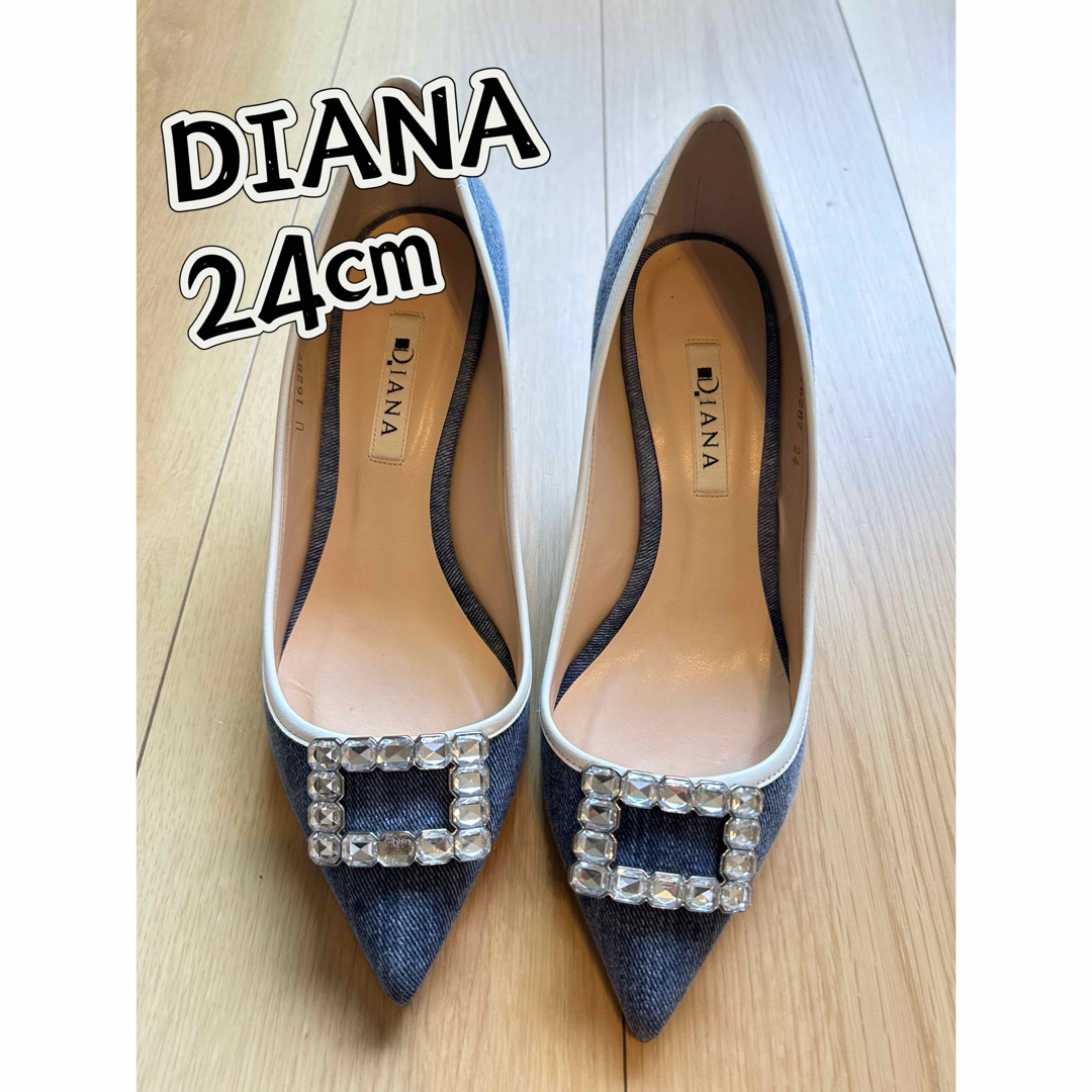 DIANA(ダイアナ)のDIANA ブルーデニム ハイヒール レディースの靴/シューズ(ハイヒール/パンプス)の商品写真