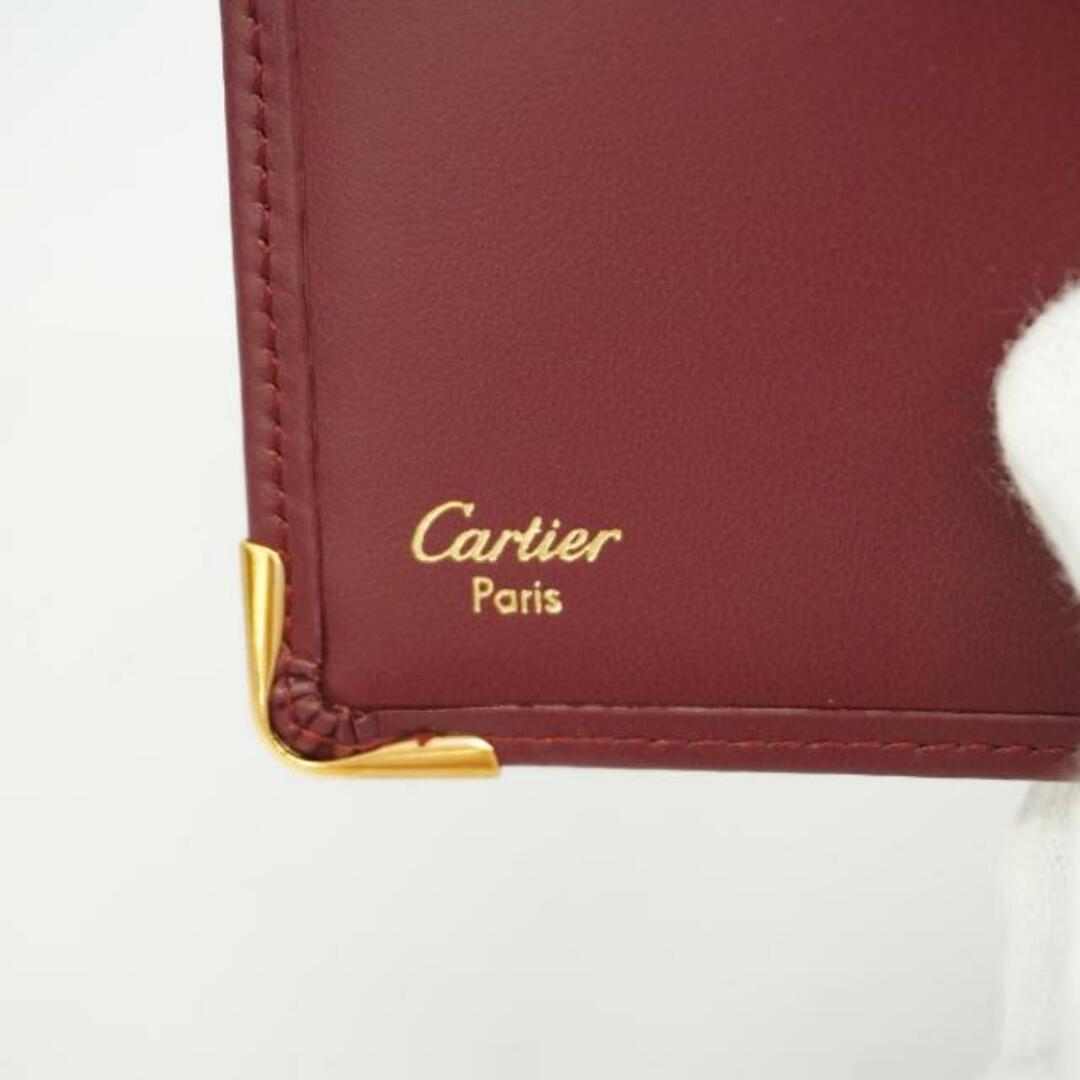 Cartier(カルティエ)の【4ib2190】カルティエ 札入れ/マスト/レザー/ボルドー/ゴールド金具 【中古】 メンズ/レディース/ユニセックス レディースのファッション小物(財布)の商品写真