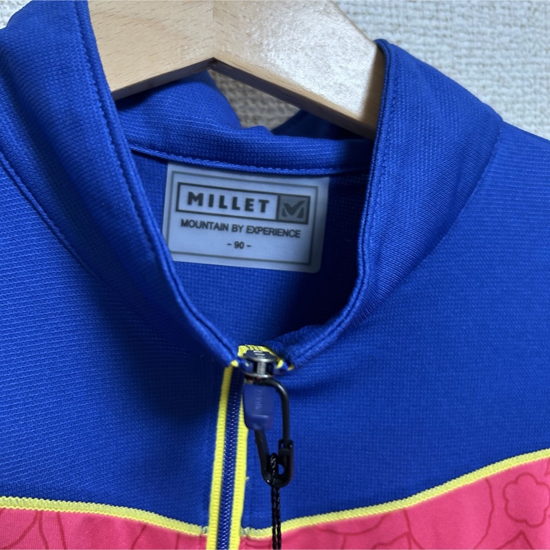 MILLET(ミレー)のmillet ミレー 登山用 ハイキング用  ハーフジップ 半袖　花柄 レディースのトップス(Tシャツ(半袖/袖なし))の商品写真