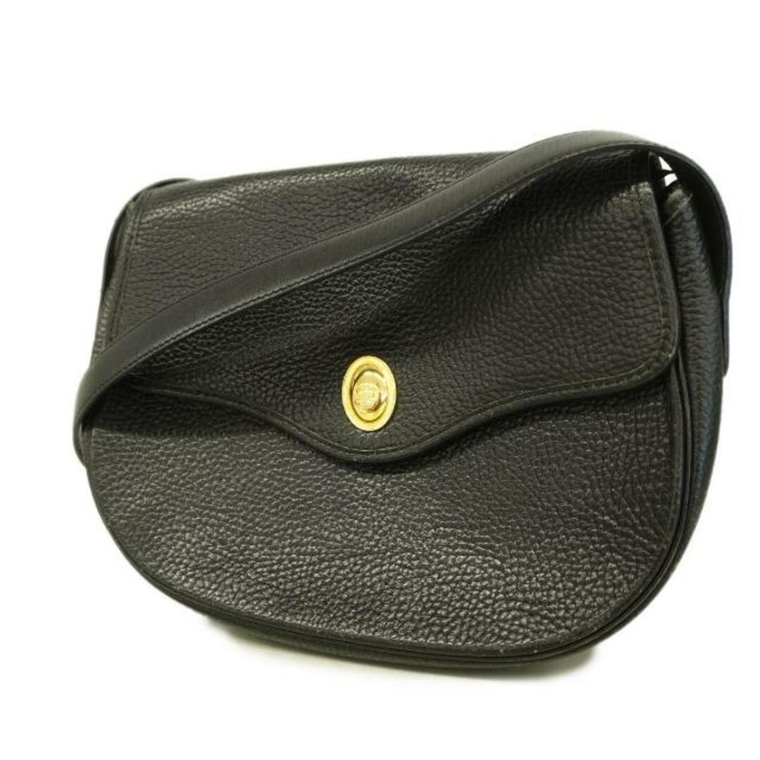 Dior(ディオール)の【4ib2238】クリスチャンディオール ショルダーバッグ/レザー/ブラック/ゴールド金具 【中古】 レディース レディースのバッグ(ショルダーバッグ)の商品写真