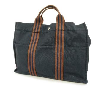 エルメス(Hermes)の【4ib2241】エルメス トートバッグ/フールトゥMM/キャンバス/ネイビー/シルバー金具 【中古】 メンズ/レディース/ユニセックス(トートバッグ)