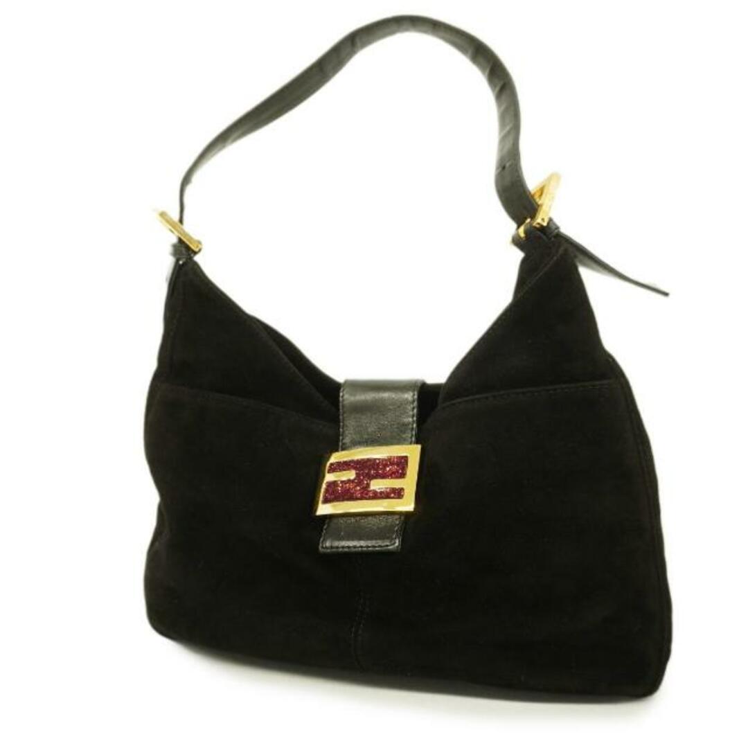 FENDI(フェンディ)の【4ib2243】フェンディ ショルダーバッグ/スウェード/レッド/ゴールド金具 【中古】 レディース レディースのバッグ(ショルダーバッグ)の商品写真