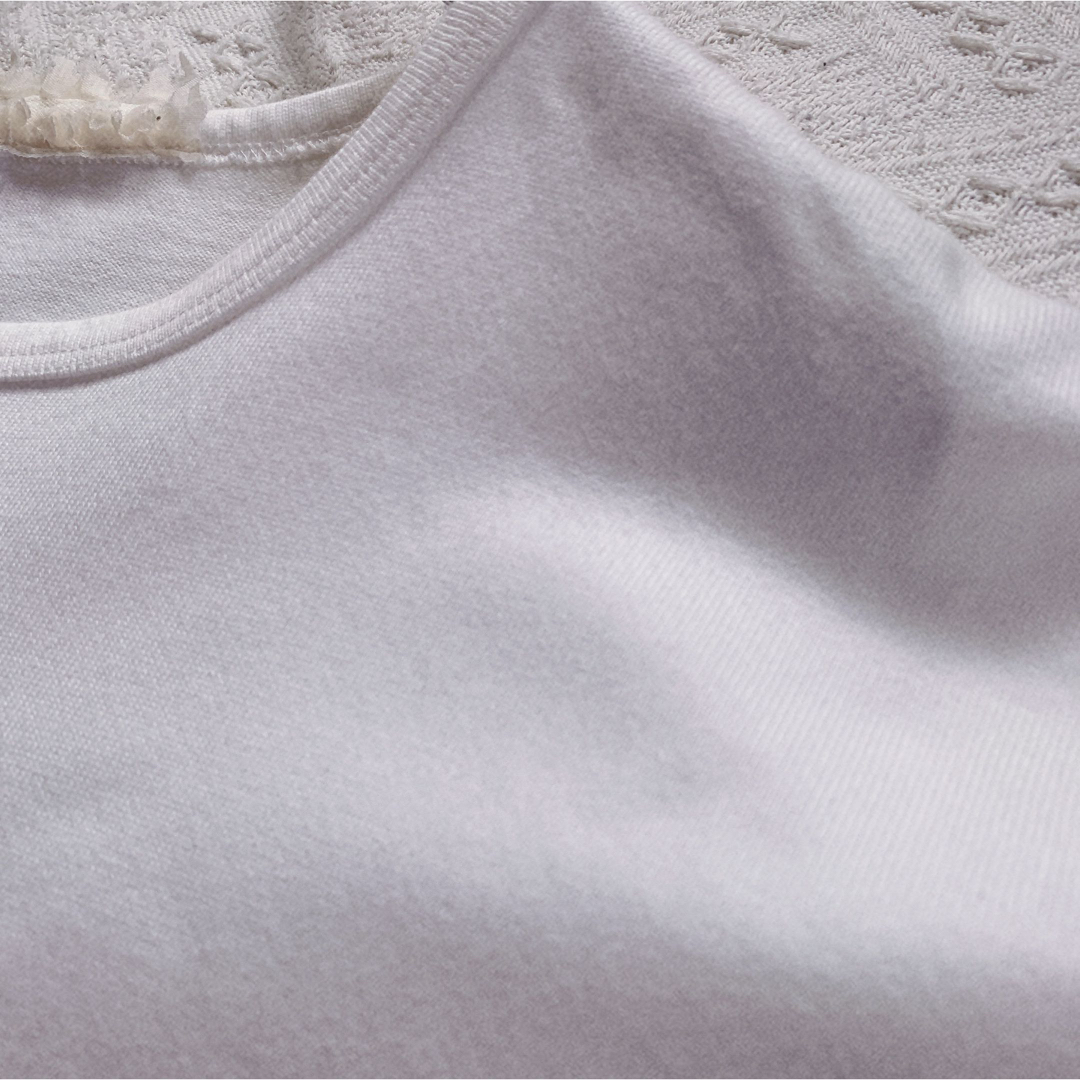 RehersalL(リハーズオール)のREHEARSALL Tシャツ　シンプル　レース　　しっかり生地　ゆるだぼ　美品 レディースのトップス(Tシャツ(半袖/袖なし))の商品写真