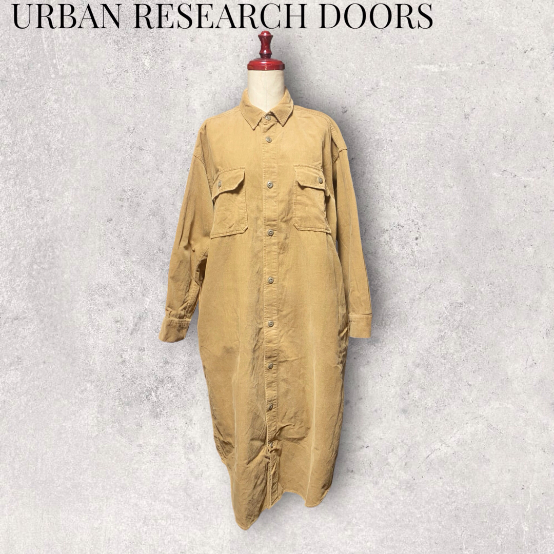 URBAN RESEARCH DOORS(アーバンリサーチドアーズ)のURBANRESEARCHDOORS  コーデュロイシャツ ワンピース レディースのワンピース(ロングワンピース/マキシワンピース)の商品写真