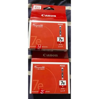 キヤノン(Canon)の【新品未開封】期限切れインク Canon純正 BCI-7eR レッド 2個(PC周辺機器)