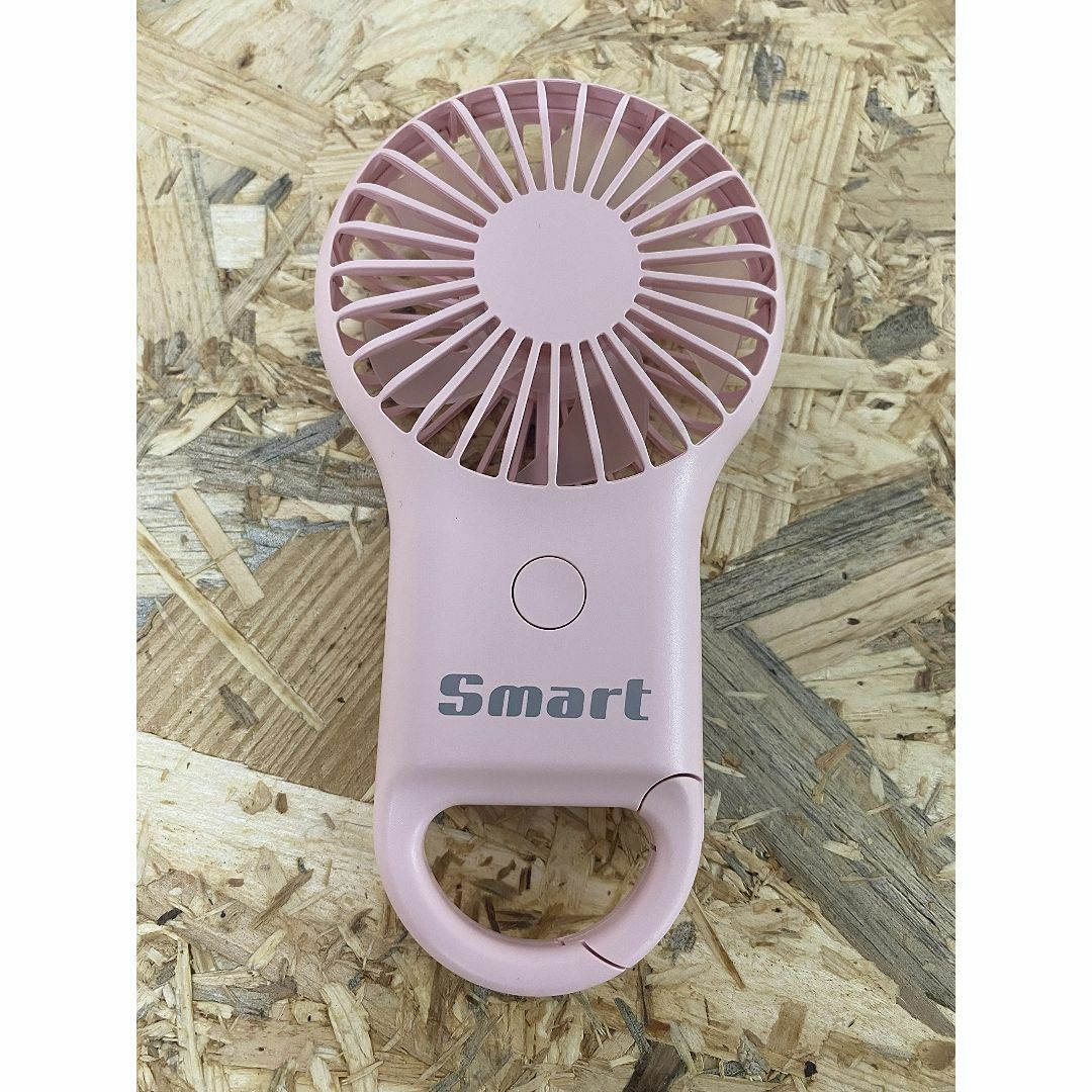 【色: ピンク】smart ハンディファン 携帯 扇風機 充電式 パワフル 静か スマホ/家電/カメラの冷暖房/空調(その他)の商品写真