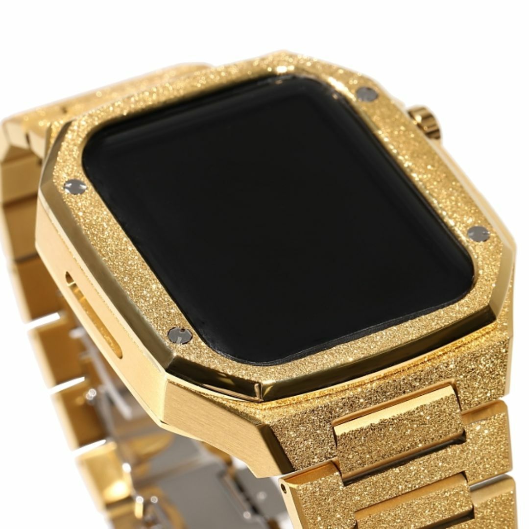 Apple Watch(アップルウォッチ)のアップルウォッチ S4/5/6/SE【44mm】フロステッド FROSTED 高級ケースカバー ゴールド メンズの時計(その他)の商品写真