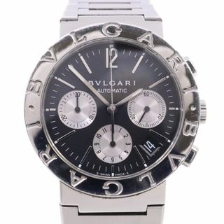 BVLGARI - BVLGARI ブルガリブルガリ クロノグラフ 自動巻き メンズ 腕時計 黒文字盤 純正SSベルト BB38SSCH